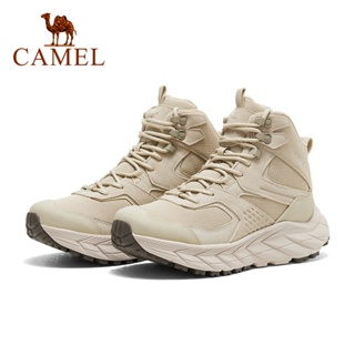Camel 男士登山鞋加絨保暖運動高幫防滑登山鞋