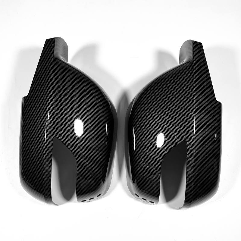 適用於 HONDA CRV 2007-2011 碳纖紋理汽車後視鏡殼 CRV3 後視鏡蓋 替換式 卡扣式汽車倒車鏡罩