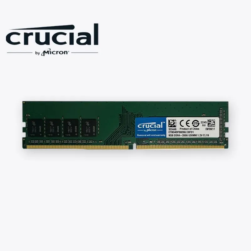 Crucial DDR4 PC RAM 4GB 8GB 16GB DDR4 2666MHz 288PIN 台式機 DIM