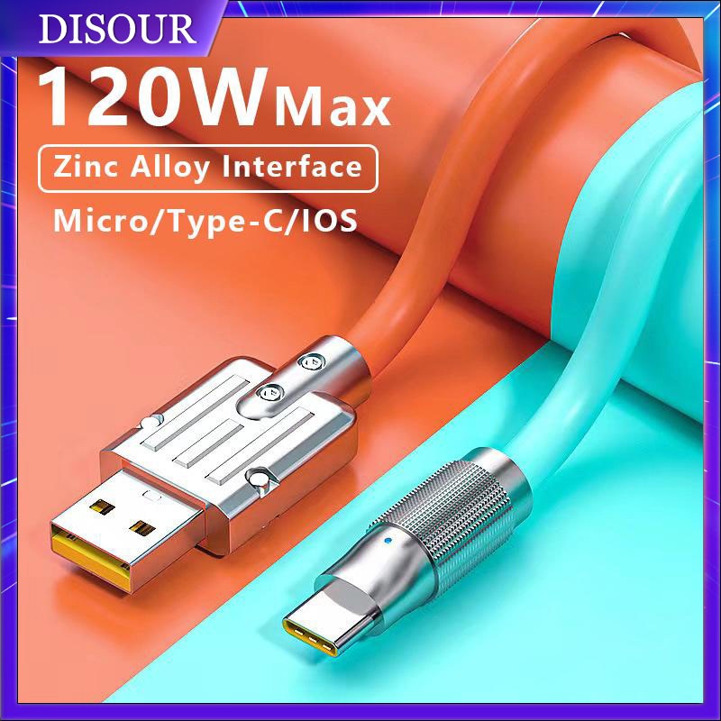 2m 金屬充電線 120W 6A Super Charge For Micro Type-C USB-C 數據線快速傳輸