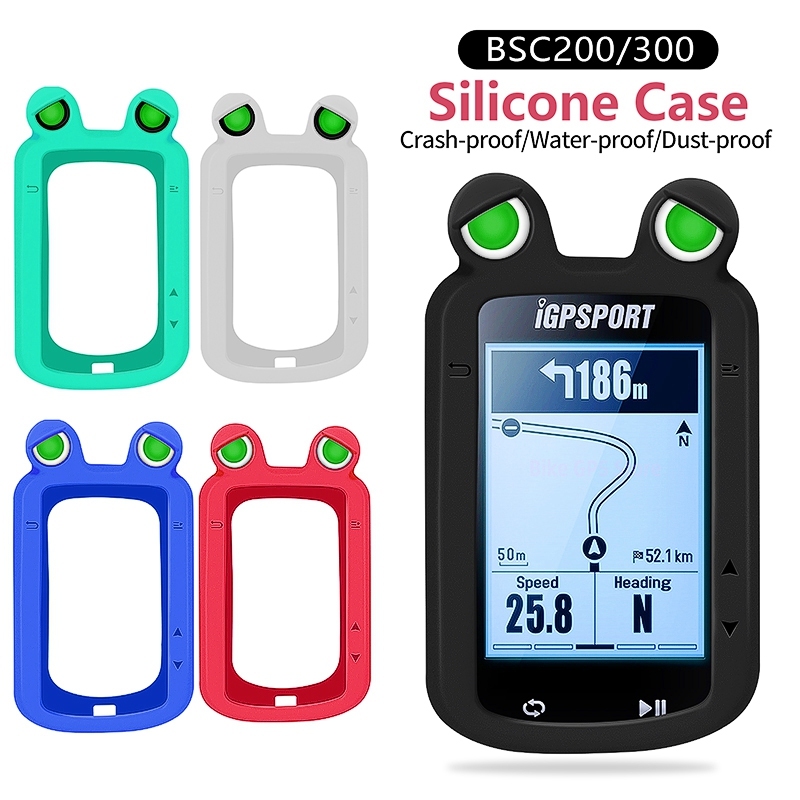 Igpsport BSC200 300 自行車電腦矽膠套 GPS 車速表 Frog's Eye 通用騎行保護套秒錶矽膠高
