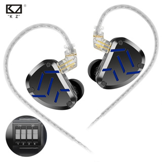 Kz ZAT 耳機 8BA 1DD 混合耳塞高端可調平衡電樞監聽發燒友 HiFi 低音音樂 IEM 耳機