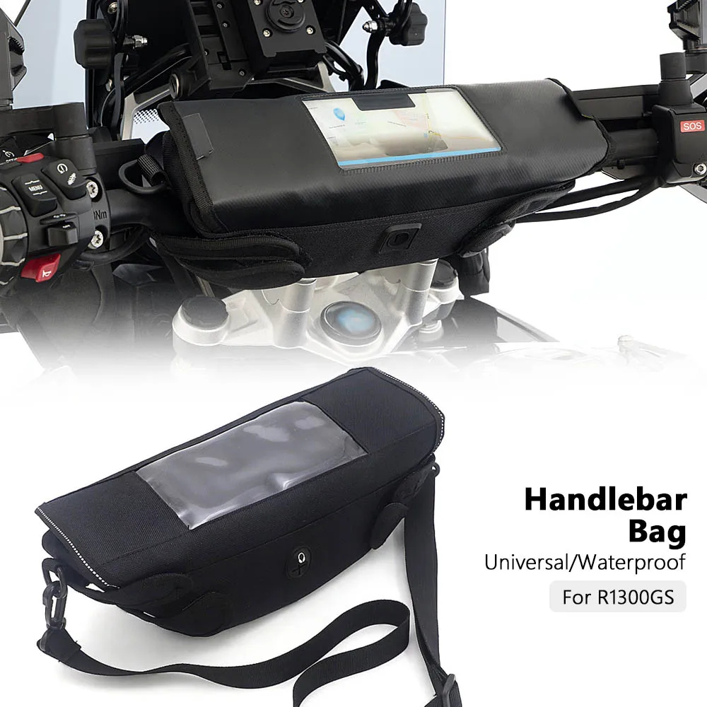 BMW 摩托車黑色車把包防水車架前行李箱包配件適用於寶馬 R1300GS R 1300 GS R 1300 GS R13