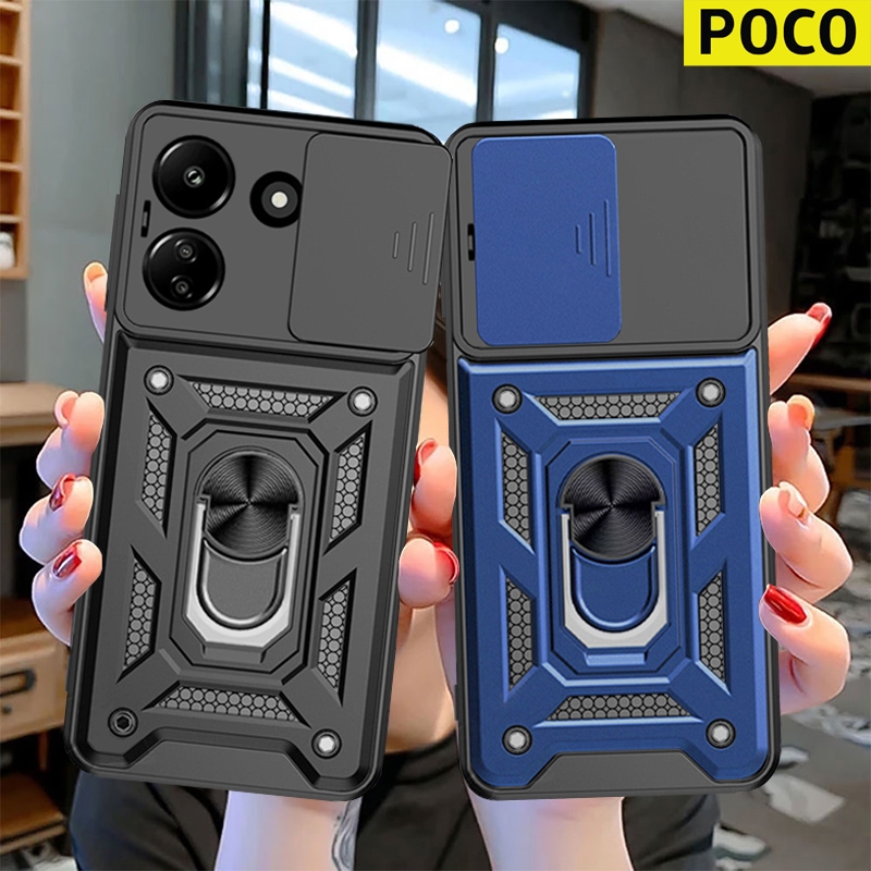 Poco X3 Pro M3 Pro F5 Pro F4 GT F3 GT C40 滑動相機鏡頭保護環支架手機後蓋的防震