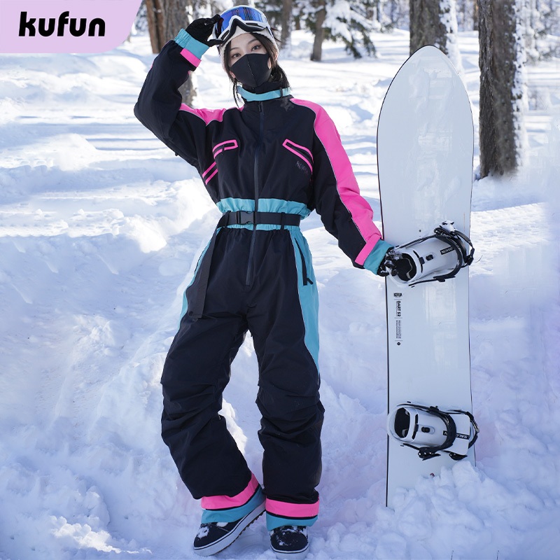 酷峰KUFUN連身滑雪服套裝女男新款專業冬季雪衣雪褲單板雙板防水款