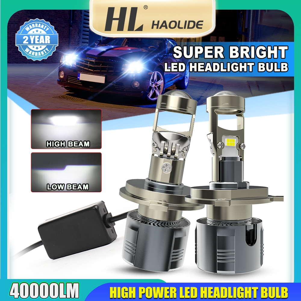 雙色超亮迷你投影儀 H4 組合光束汽車 LED 迷你頭燈 6500K 4300K 3000K 燈 Y12 LED 汽車燈