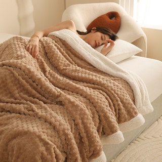 【現貨】2024新款簡約羔羊毛毯 網紅雙人蓋被 親膚浴巾 多功能沙發毯 加厚床單 保暖透氣加大毛毯 雙面毛毯