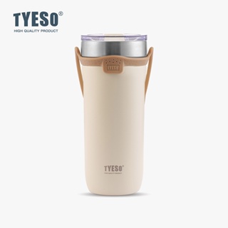 TYESO TS-8766B/TS-8767B 550ml /710ml 真空保溫杯帶矽膠吸管提手保溫杯保冷保溫