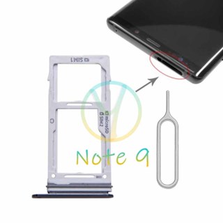 SAMSUNG Sim 卡托盤適用於三星 Galaxy Note 9 N960 N960F Note9 卡連接器插座托盤