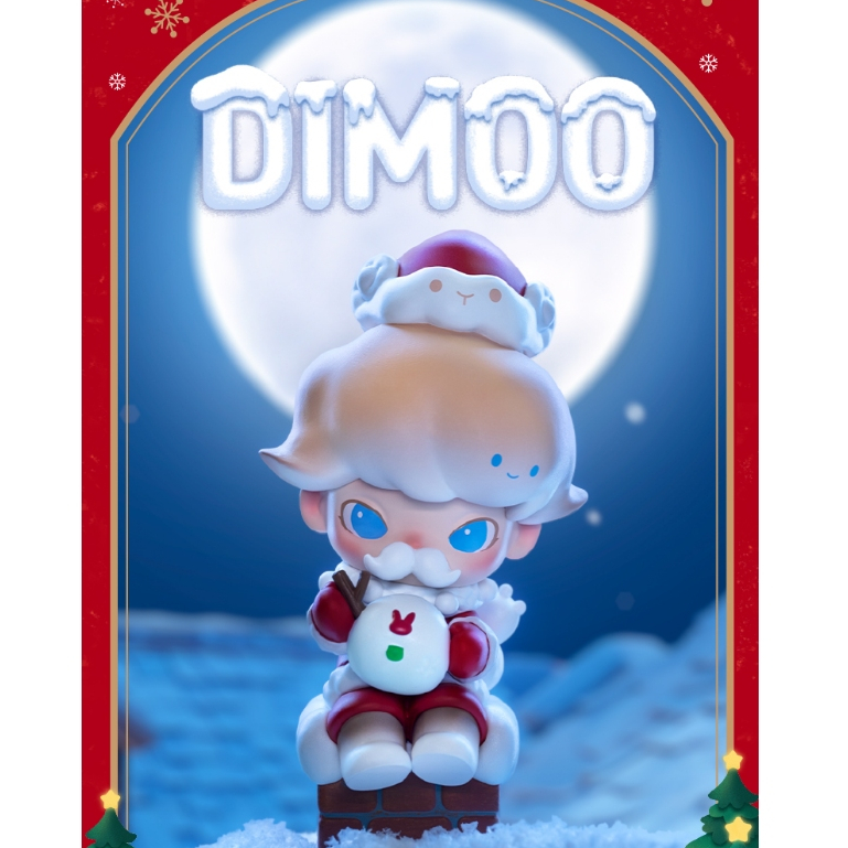 Pop MART DIMOO 雪人系列字母可動人偶聖誕禮物可愛玩具