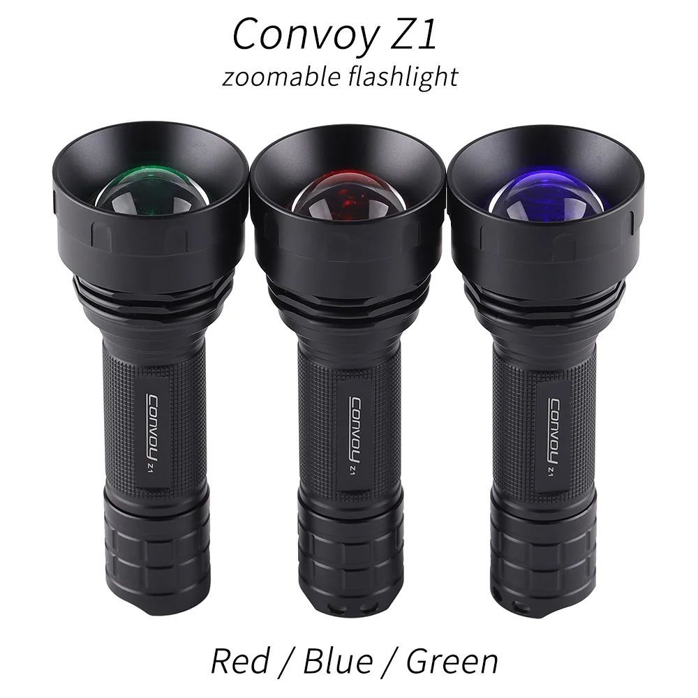 Convoy Z1 Zoomable 21700 手電筒帶 GT 紅色/藍色/綠色/輕便戶外野營遠足手電筒
