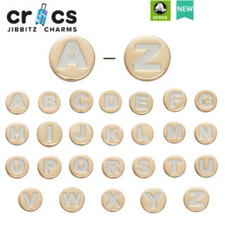 Crocs Jibbitz Charm 金色字母 A-Z 鱷魚鞋配件 DIY 英文字母扣裝飾系列
