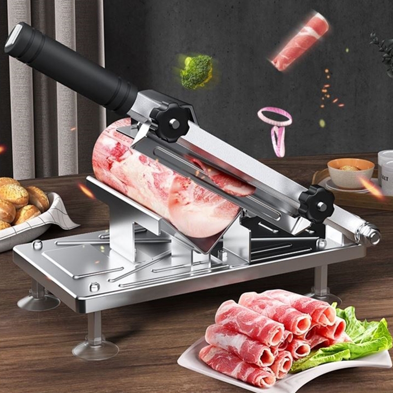 切肉機羊肉捲切片機家用冷凍牛肉切片機商用手動切肉機水果蔬菜切肉機多功能廚房切肉機