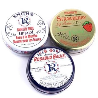 美國Rosebud salve玫瑰草莓薄荷花蕾膏補水保溼口紅打底潤脣膏女