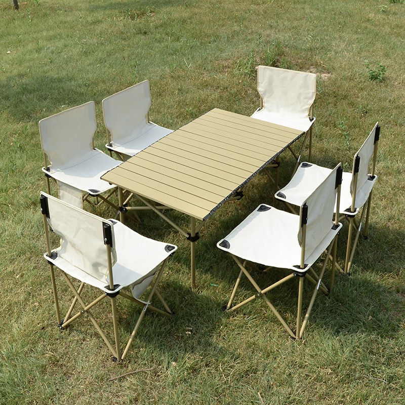 戶外便攜折疊桌高強度鋁合金桌野餐聚會桌椅