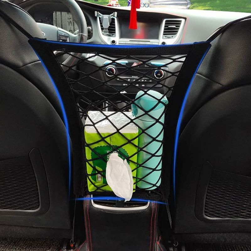 車用儲物網 汽車座椅間收納袋 掛袋 車用置物袋 多功能網兜 車內用品