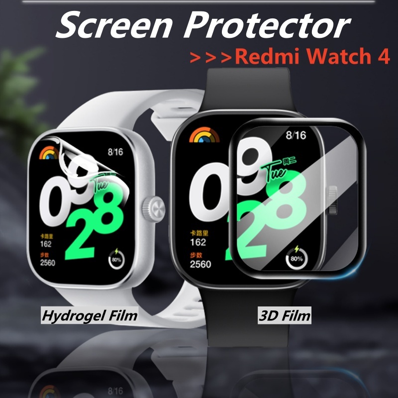Redmi Watch 4 屏幕保護膜 3D 曲面膜全覆蓋軟水凝膠膜適用於 Redmi Watch 4