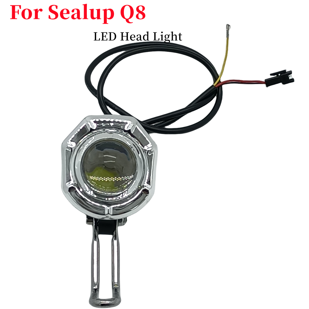 用於 Sealup Q8 電動滑板車折疊滑板前 LED 高亮度燈帶喇叭更換零件的 LED 頭燈