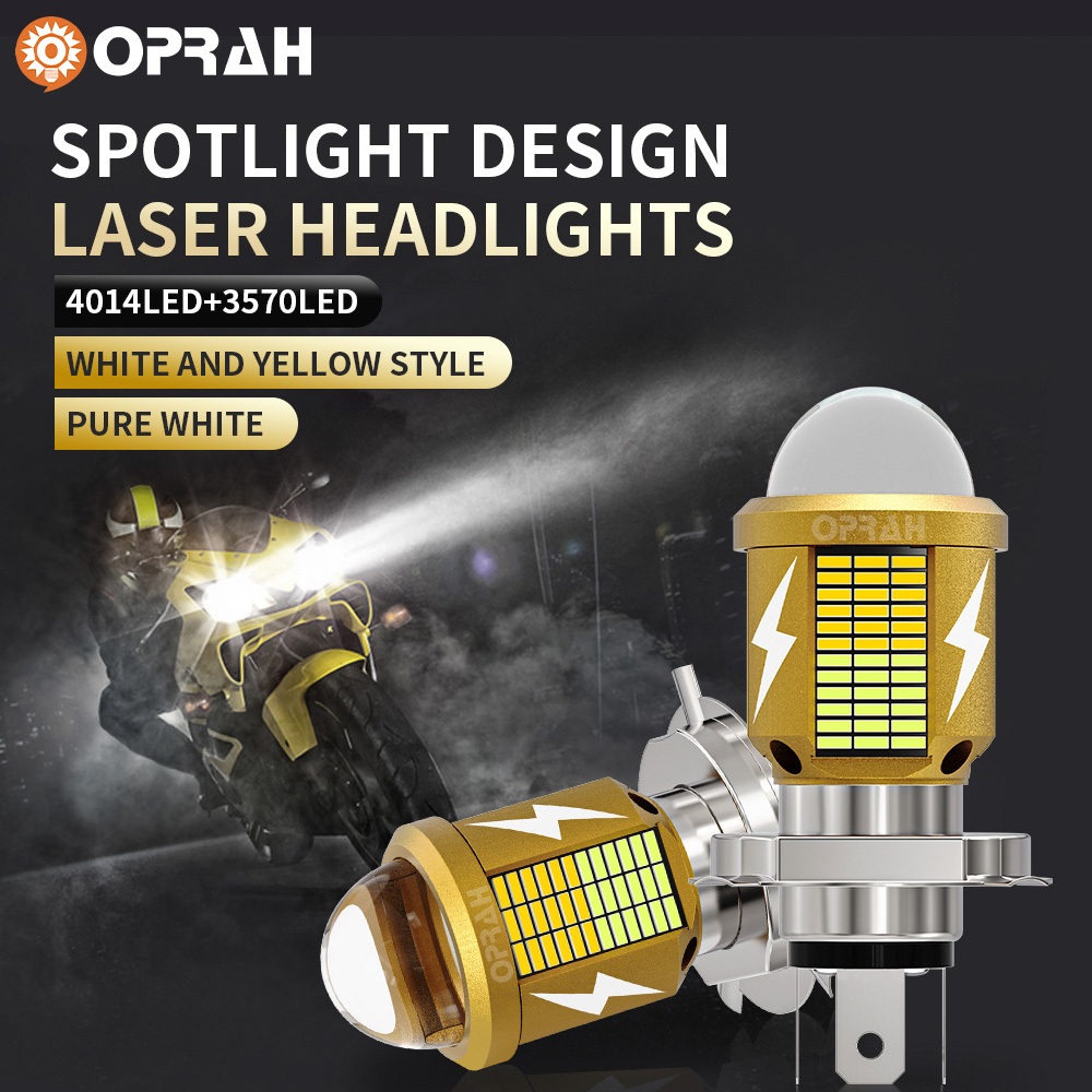 1pc Oprah LED 摩托車燈適用於 T19 P15D H4 H6 BA20D 2016 3570 4014 芯片