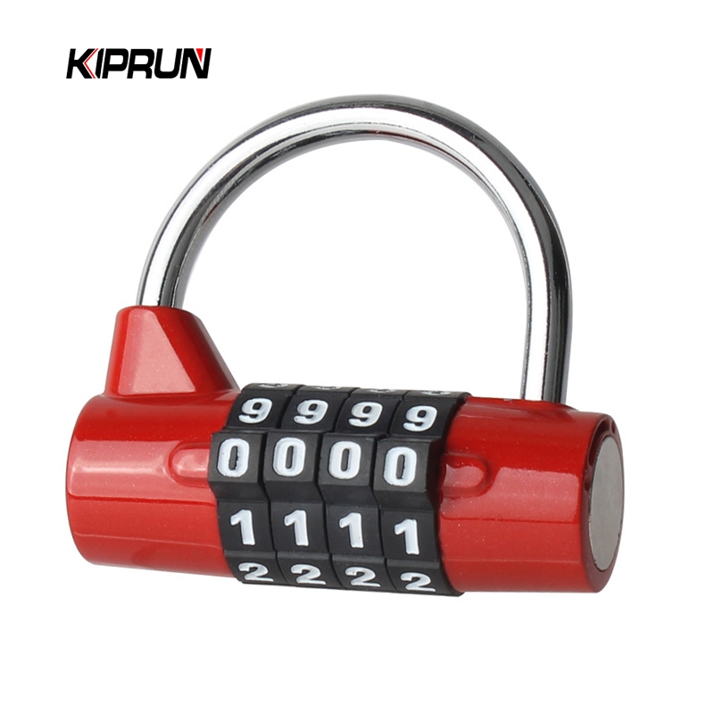 Kiprun 4 位密碼鎖、重型鎖、可複位數字組合、防風雨安全掛鎖、工具箱、壁櫥、健身房儲物櫃、自行車、行李的行李旅行鎖