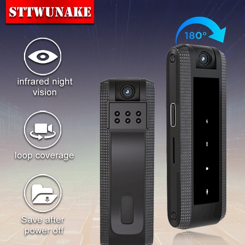 Sttwunake 迷你隨身攝像機 1080P 高清 DV 間諜專業隨身攝像機數字隱藏式語音錄像機小型微型錄音聽音設備