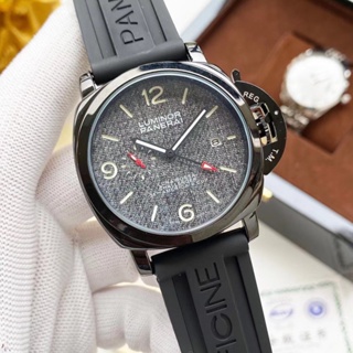 Panerai Luminor系列男士石英機芯日期顯示真皮錶帶瑞士商務腕錶