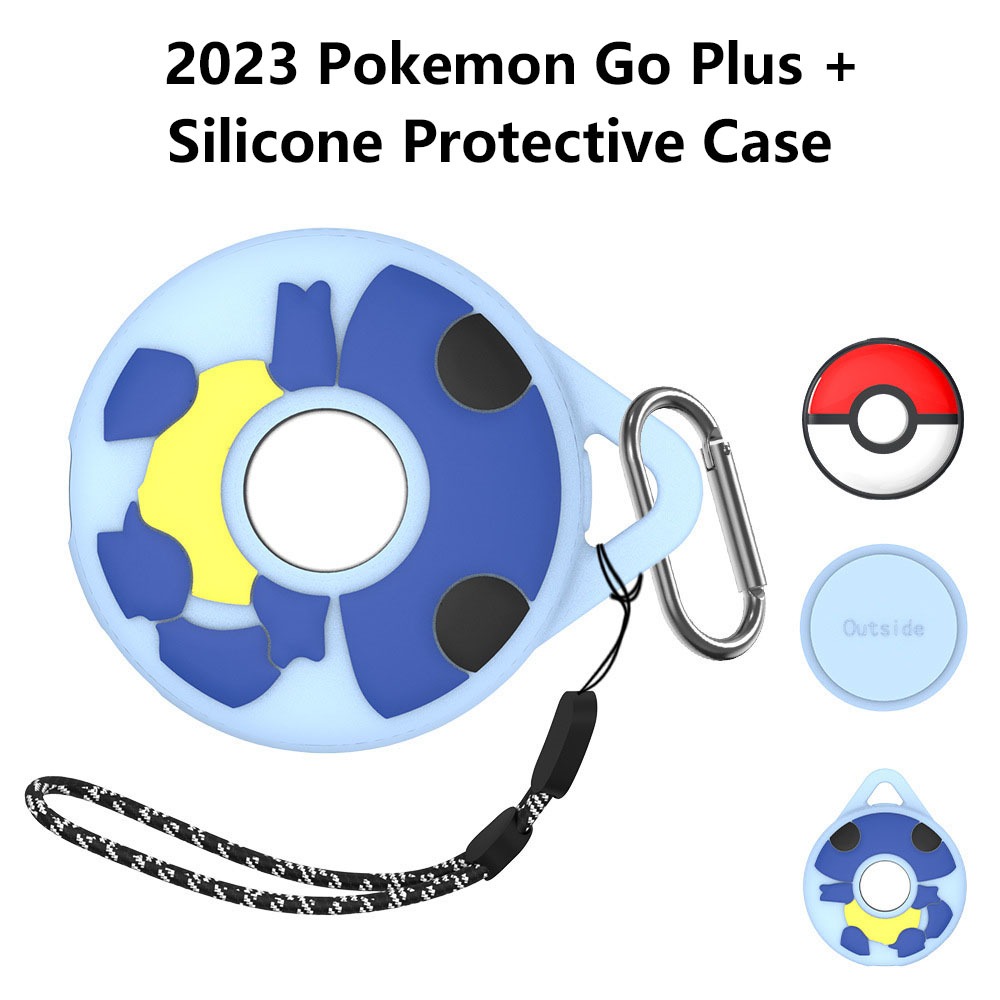 寶可夢精靈球矽膠軟殼 Pokemon GO Plus+保護套睡眠監測精靈球保護套卡通殼傑尼龜