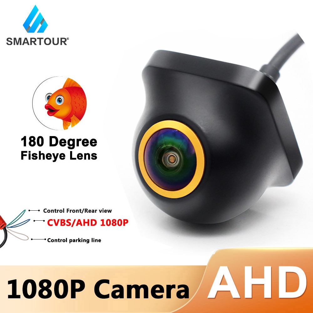 SMARTOUR AHD 1920*1080P 倒車鏡頭 170度金色魚眼倒車顯影 鏡頭AHD AV安卓機1080P 雙