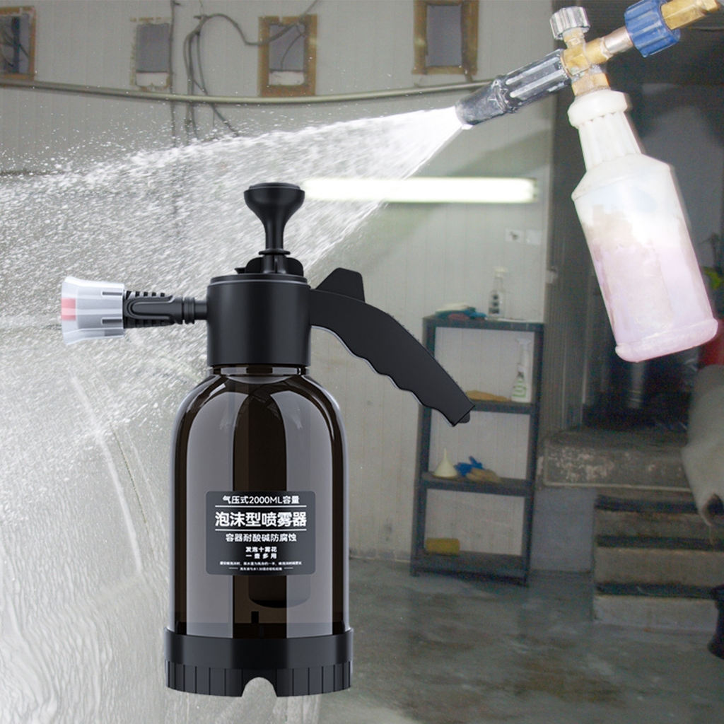 [TopowxaTW✿] 2.0l 汽車泡沫泵噴霧器手動加壓 12.5x33cm 省力肥皂噴霧器用於澆水噴霧輕便