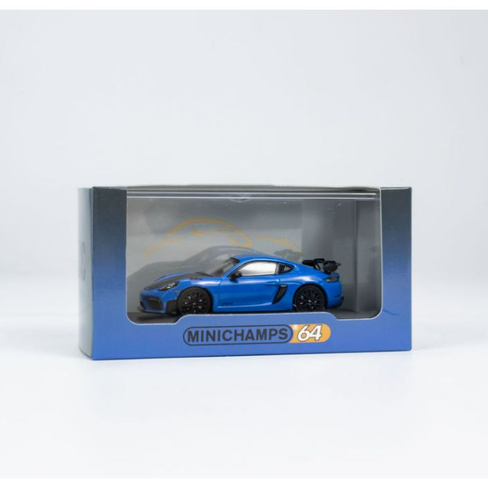 【現貨】MINICHAMPS 1:64 保時捷 Cayman GT4 RS 藍色 全球限量1000臺 仿真 合金車模型