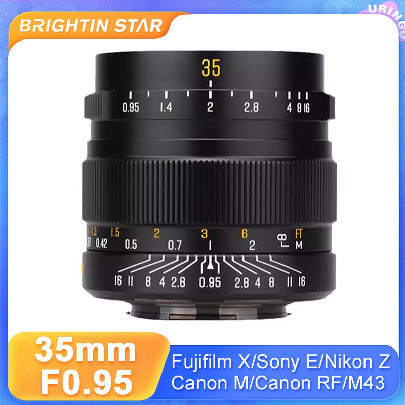 FUJIFILM Brightin Star 35mm F0.95 大光圈 APS-C 半畫幅鏡頭適用於富士 X 索尼