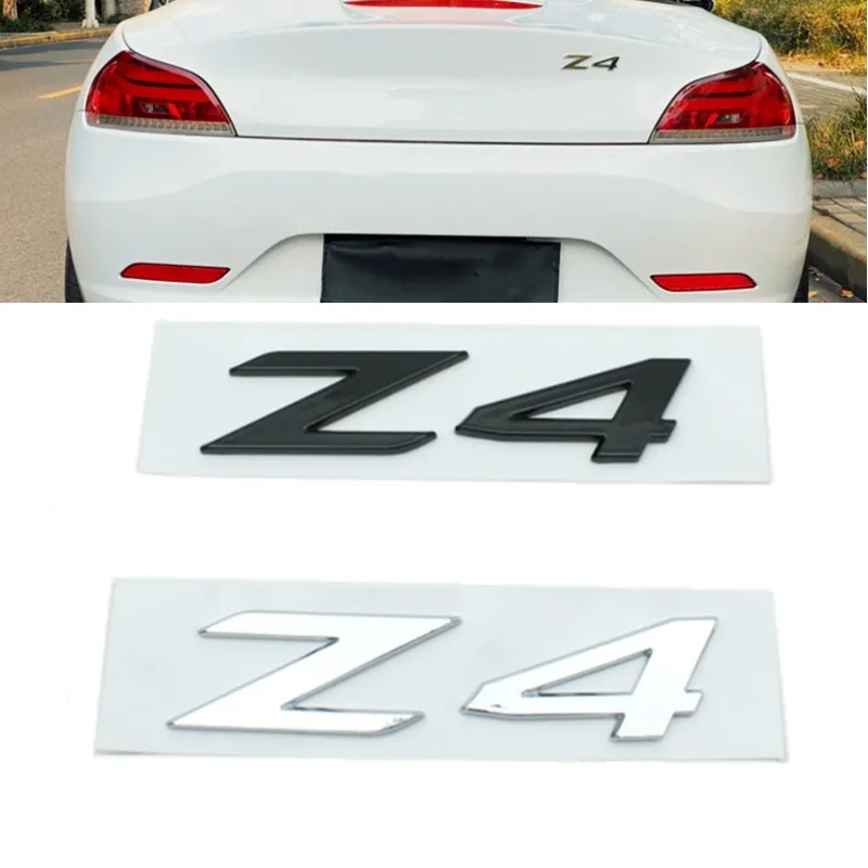 BMW 三維 ABS 粘合劑鉻黑色徽標 Z4 標誌字母汽車後備箱徽章貼花適用於寶馬 Z4 E85 E89 G29 Z4