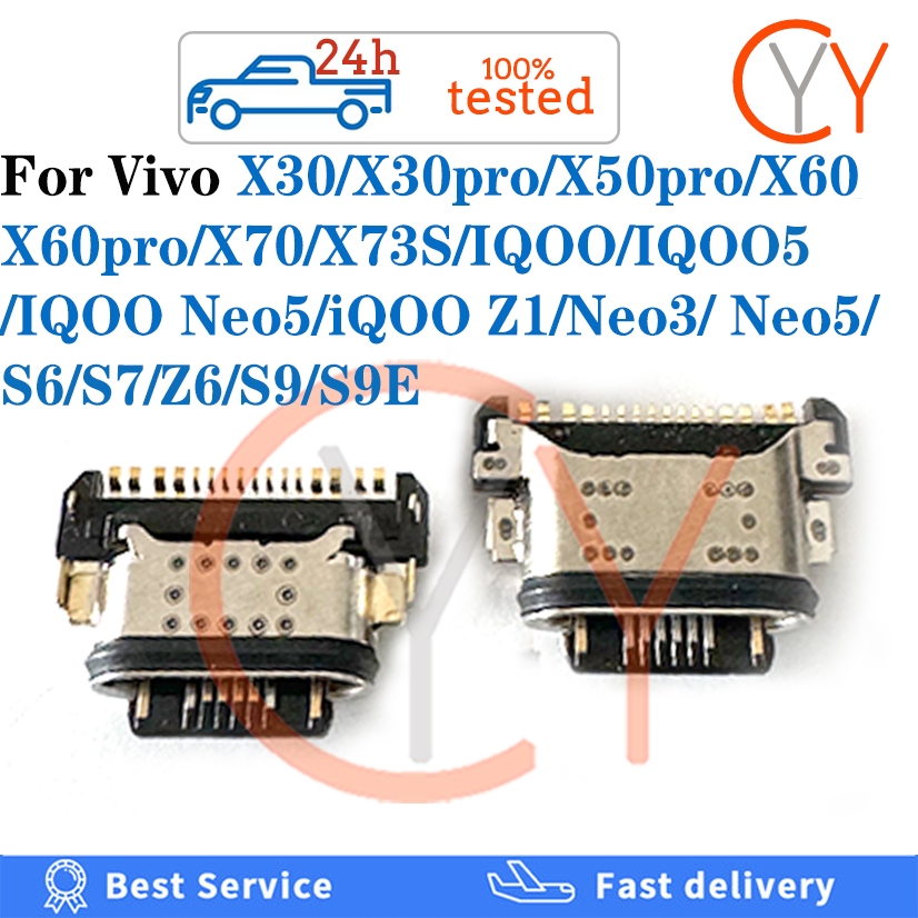 C 型插入式 USB 充電充電器端口連接器充電針端口插孔插座連接器適用於 Vivo X30 Pro X50 Pro X6