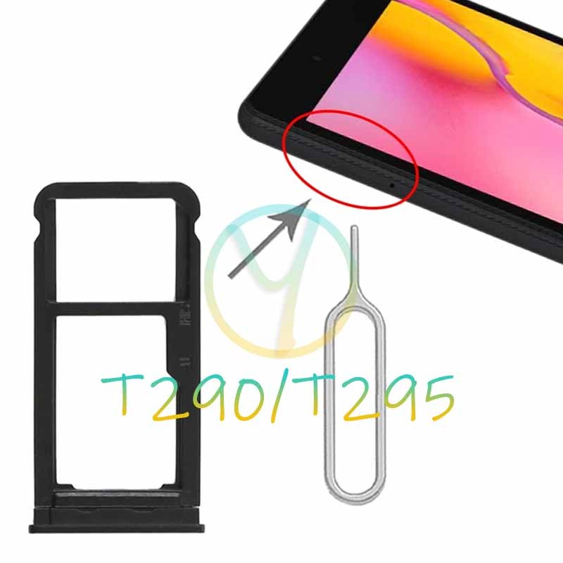 SAMSUNG Sim 卡托盤適用於三星 Galaxy Tab A 8.0 2019 T290 T295 單雙 Sim