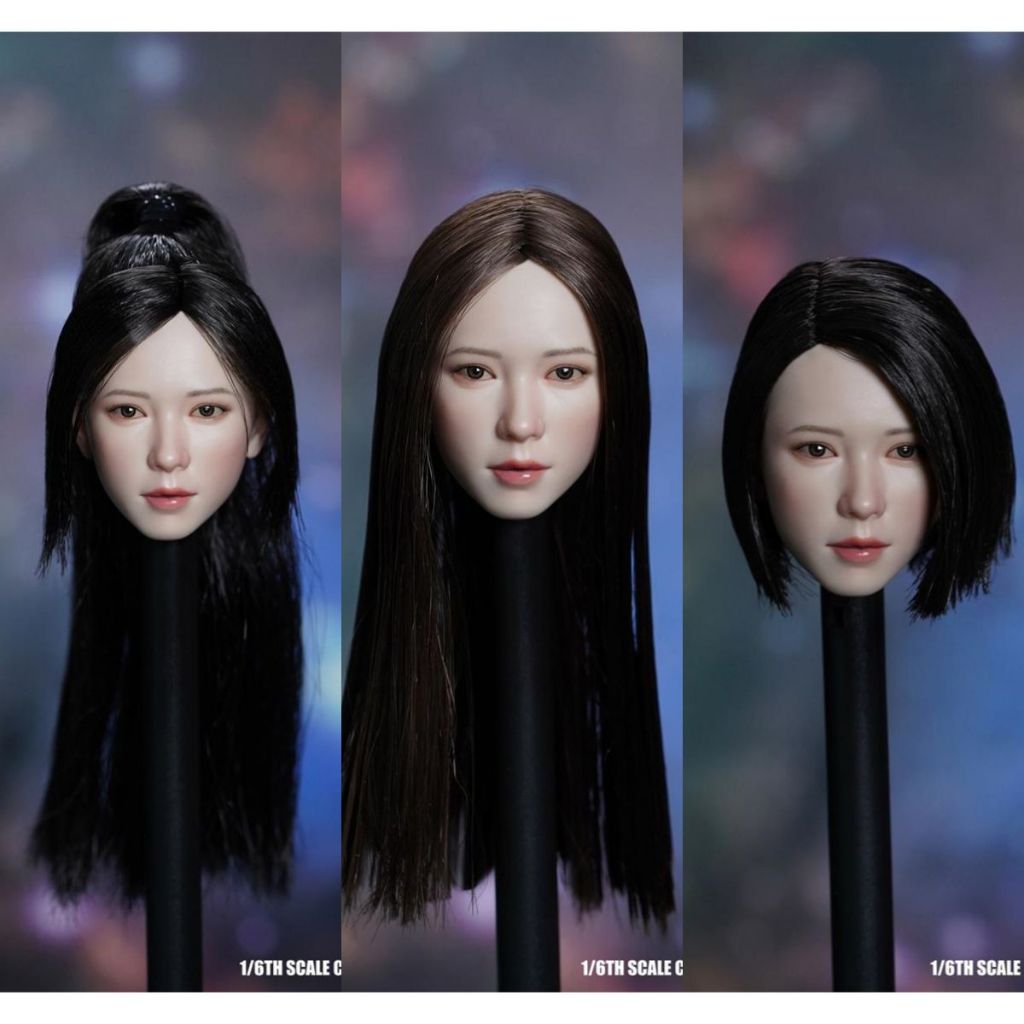 Super DUCK SDH034 1/6 比例亞洲美少女頭雕模型適合 12 英寸 PH TBL 小麥色身體