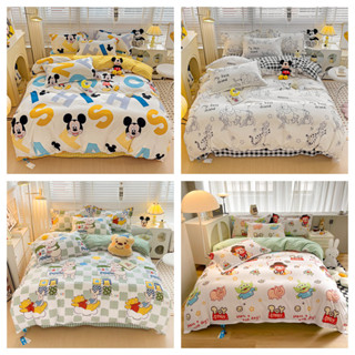 🔥熱銷🔥迪士尼床包組 被套床包四件組卡通米奇鼠儿童床包 單人/雙人床包 加大床包 被套床包四件組 超柔觸感 床墊