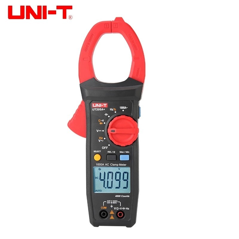 Uni-t UT206A+ UT205A+ 數字鉗形表 1000V AC DC 電壓電流自動量程溫度測試電阻萬用表電流表