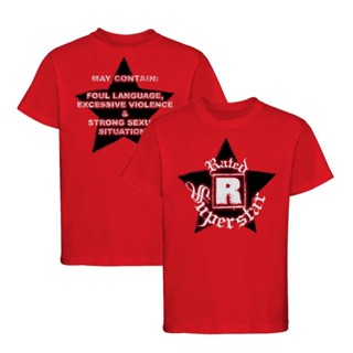 WWE Rated R Superstar Edge摔角T恤夏季圓領純棉摔跤短袖寬鬆上衣男女同款