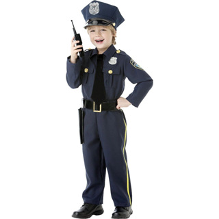 兒童男孩女孩警察服裝套裝紐約警察星際迷航 3-9 歲兒童警察服裝