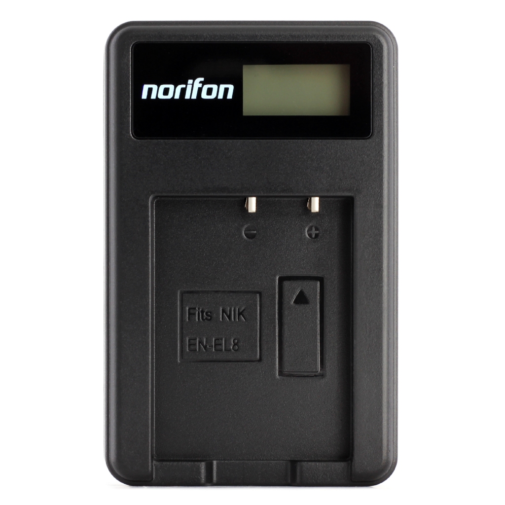 Norifon EN-EL8 LCD USB 充電器,適用於尼康 Coolpix S52c、P1、P2、S1、S2、S3