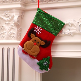 聖誕裝飾品聖誕老人襪子聖誕樹裝飾品聖誕襪袋聖誕袋(大)