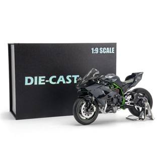 KAWASAKI BMW 1/9 比例川崎 H2R、寶馬 S1000RR 壓鑄合金摩托車收藏兒童玩具禮物