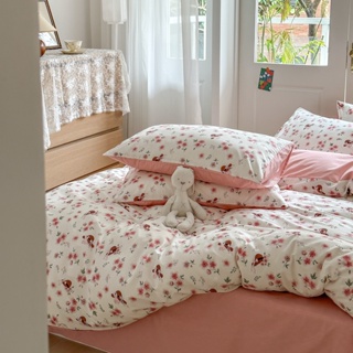 純棉復古小碎花套件 花園色系浪漫清新床單三件組/床包四件組 床罩床套 被套被單 信封式枕套 不易褪色