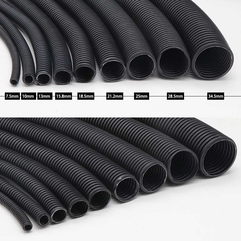 PP塑膠波紋管 聚丙烯阻燃波紋軟管 電纜保護管穿線管可開口螺紋管