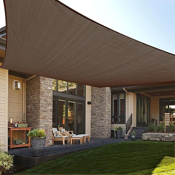 遮陽帆 加厚遮陽網 矩形防晒遮陽棚 防紫外線 適用於戶外露台車庫花園後院