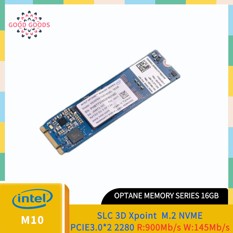 英特爾 OPTANE 內存 M10 系列 SLC 16GB 3D Xpoint M.2 nvme PCIE3.0*2 2