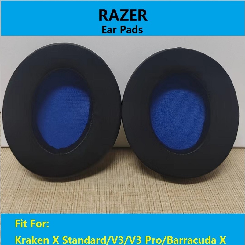 Razer Kraken X 標準/V3/V3 Pro/Barracuda X 系列耳機替換耳罩耳罩的酷織物耳墊