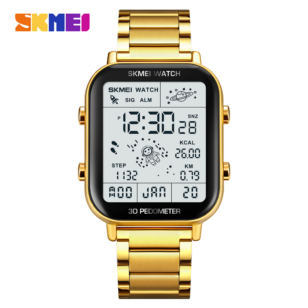 Skmei 1888 時尚男士手錶 30M 防水運動電子手錶 LED 數字手錶秒錶男士商務手錶時鐘