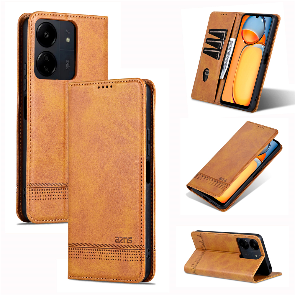 XIAOMI 小米 POCO C65 手機錢包保護套帶信用卡槽磁性翻蓋皮套