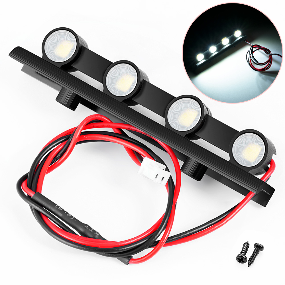塑料 LED 燈車頂圓形燈適用於 1/18 遙控履帶車 TRX4-M 雪佛蘭 K10 升級零件